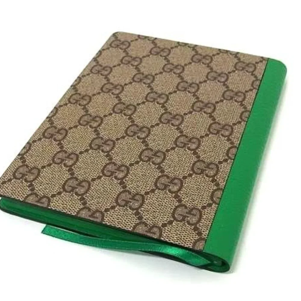 Gucci GG Supreme Floral Flower Notebook Stationery Brown Bp2397